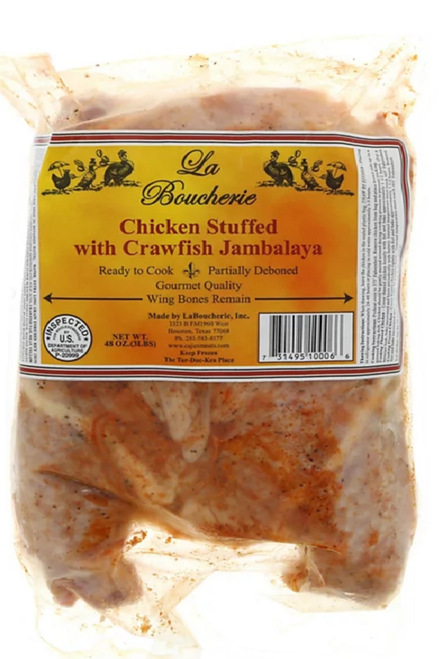 LA BOUCHERIE Chicken Stuffed with Crawfish Jambalaya