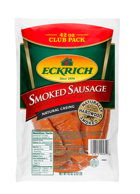 Eckrich Hardwood Smoked Sausage Family Pack 42 oz.